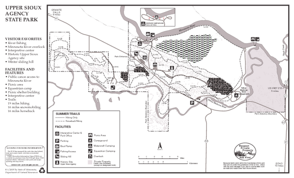 Upper Sioux Agency State Park Summer Map