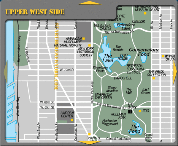 upper west side new york google maps