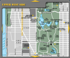 Upper West Side New York Tourist Map