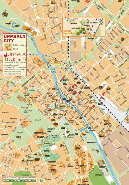Uppsala Tourist Map