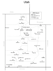 Utah Airports Map Utah Airports Map
