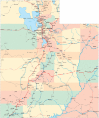 Utah Road Map