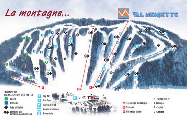 Val Neigette Ski Trail Map