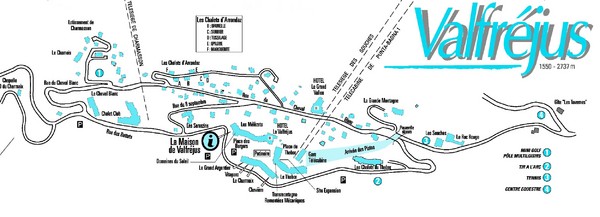 Valfrejus Town Street Map
