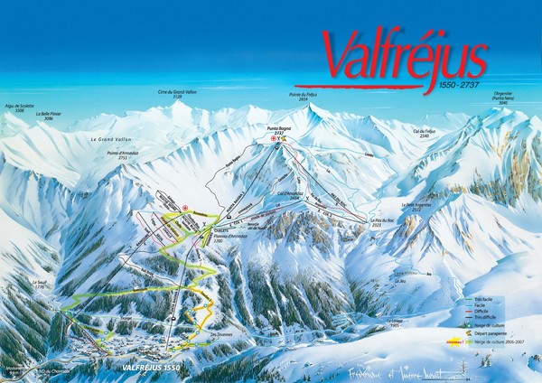 Valfréjus Ski Trail Map