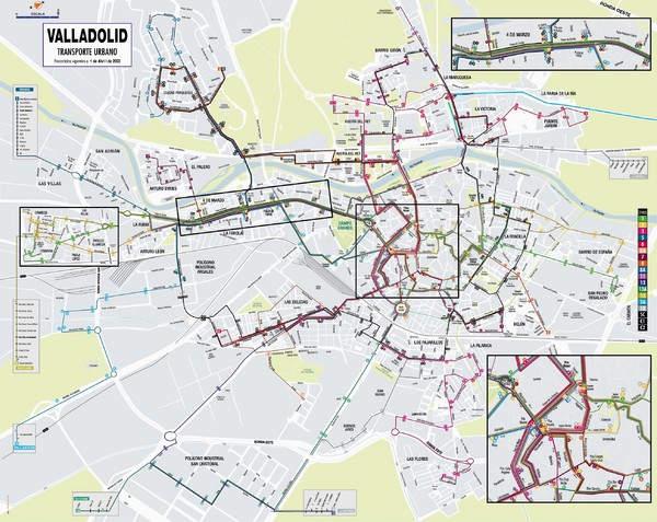 Valladolid Bus Map