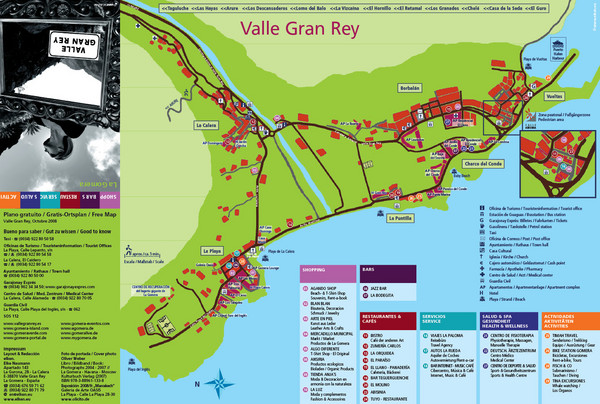 Valle Gran Rey Gomera Tourist Map