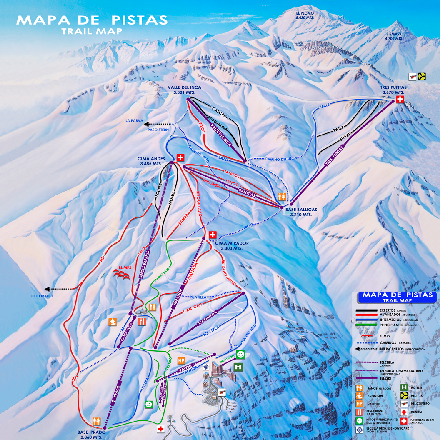 Valle Nevado Ski Trail Map