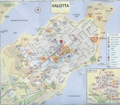 Valletta Tourist Map