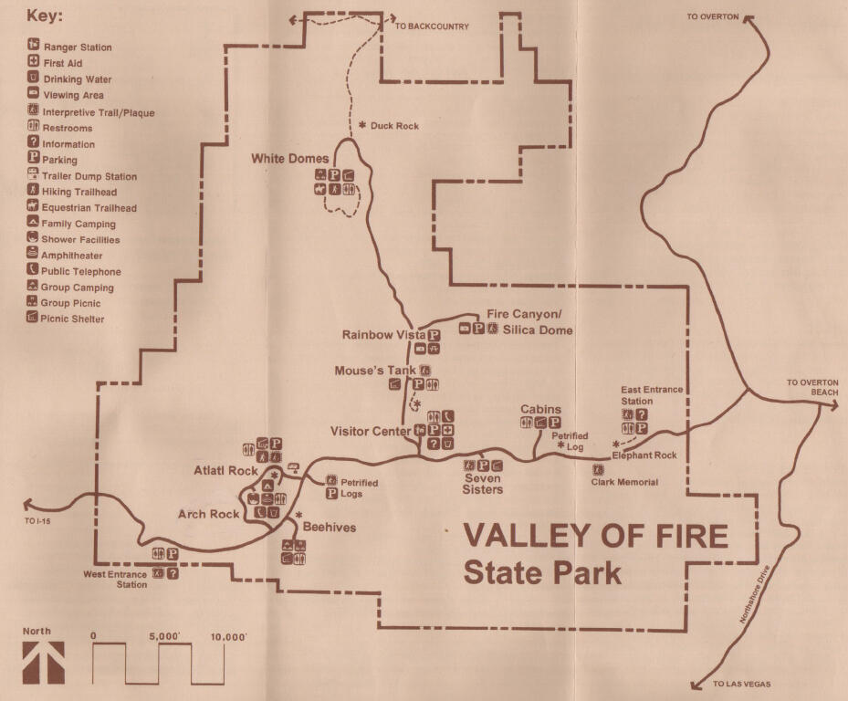 valley of fire state park map pdf