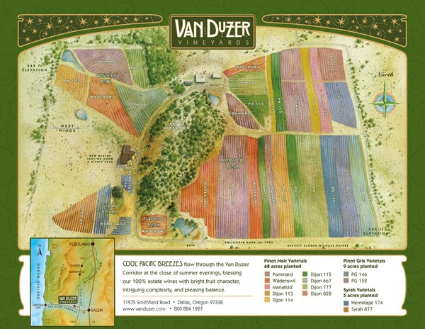 Van Duzer Vineyard Map