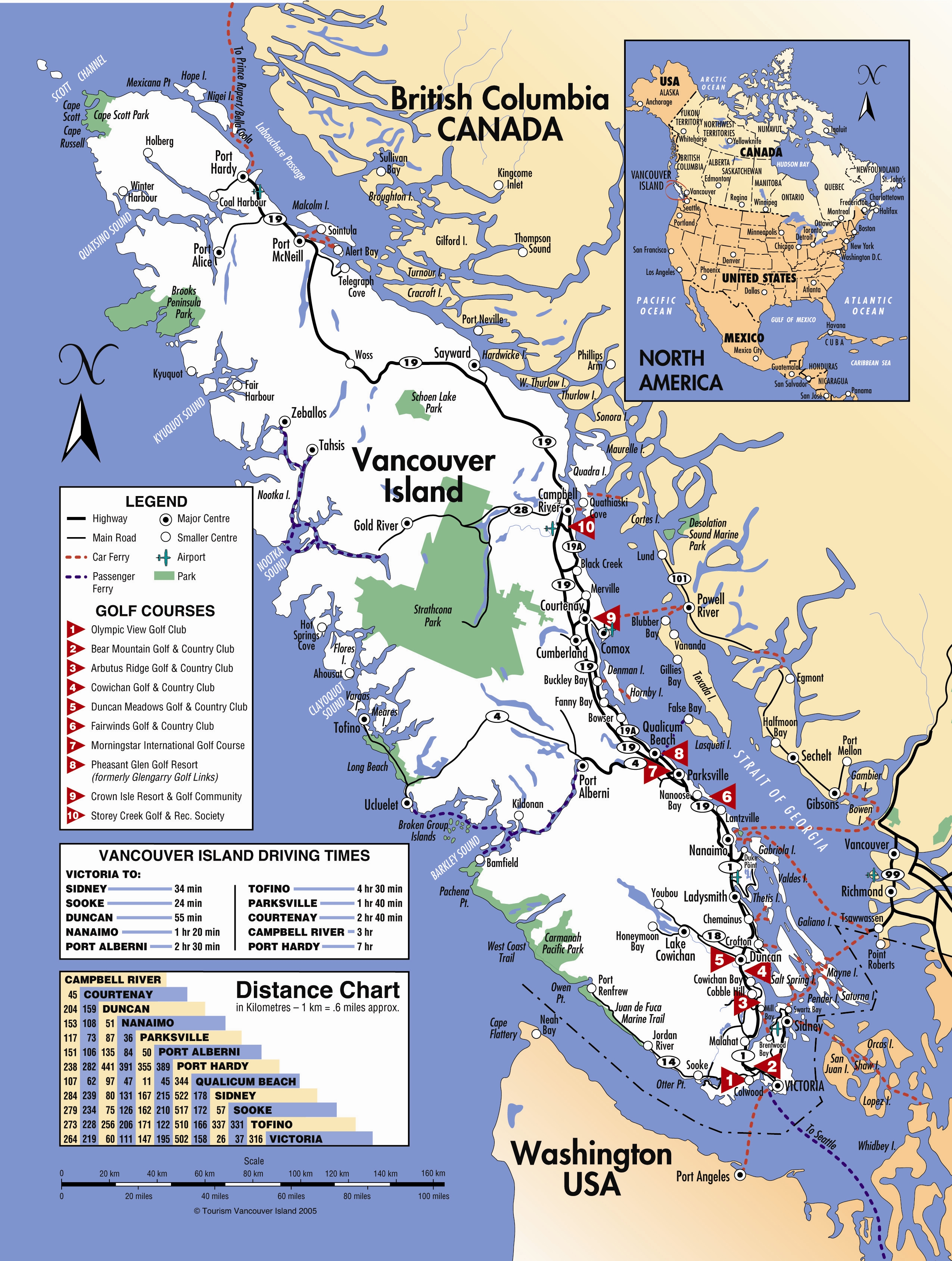 Vancouver Island Road Map Vancouver Island Bc • Mappery