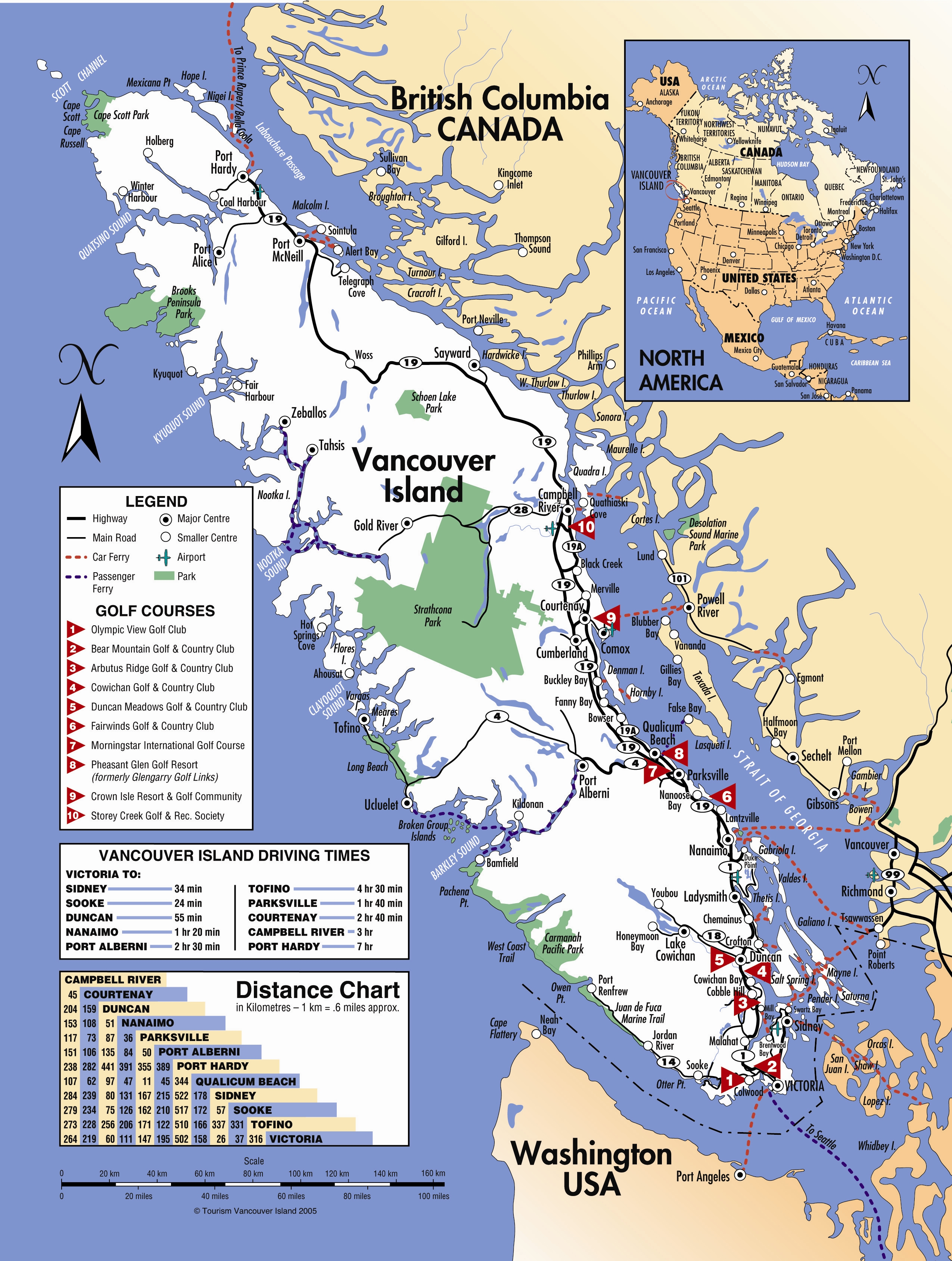 Vancouver Island Map Printable