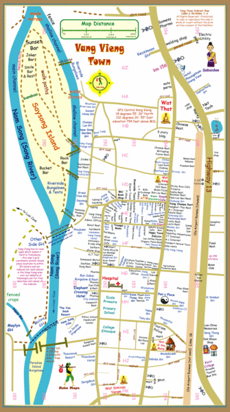 Vang Vieng Central City Map