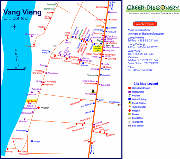 Vang Vieng City Map
