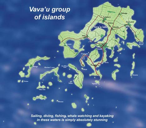 Vava'u Island group Map