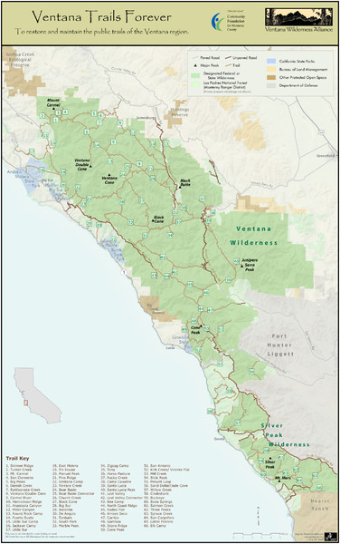 Ventana Wilderness Trails Map