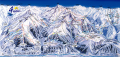 Verbier—Les quatre vallées (Nendaz, Veysonnaz) Ski Trail Map