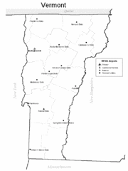 Vermont Airports Map