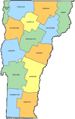 Vermont Counties Map Vermont Counties Map