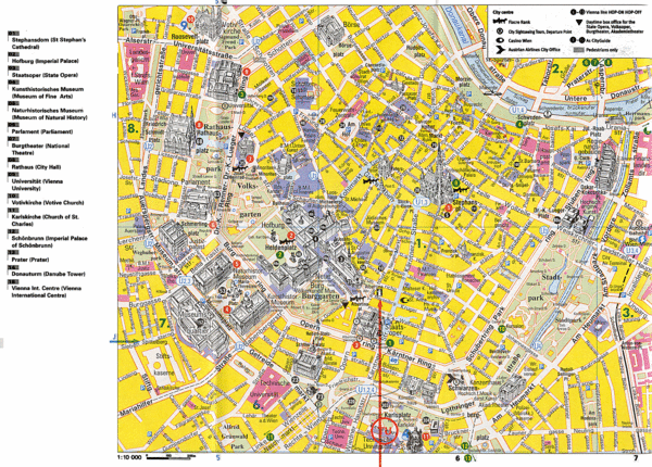 Vienna Tourist Map Vienna Austria Mappery