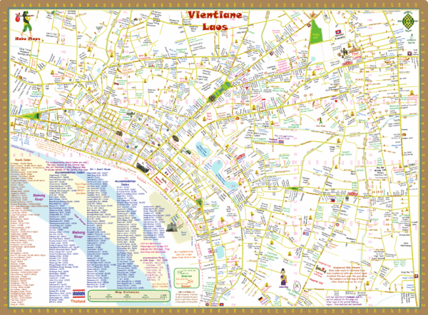 Vientiane City Area Map