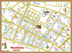 Vientiane city center map