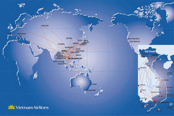 Vietnam Airlines Map