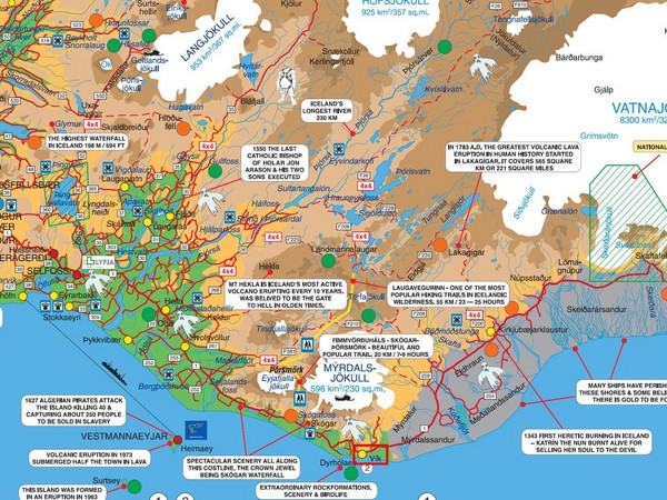 Vik Area Tourist Map