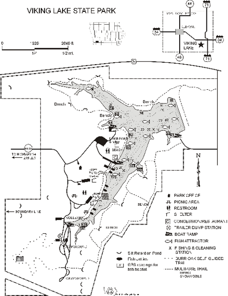 Viking Lake State Park Map