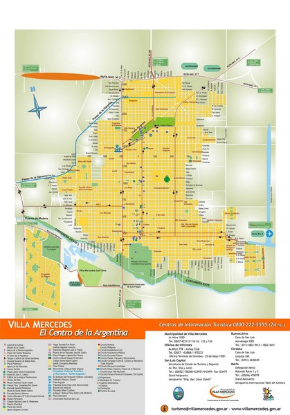 Villa Mercedes Tourist Map