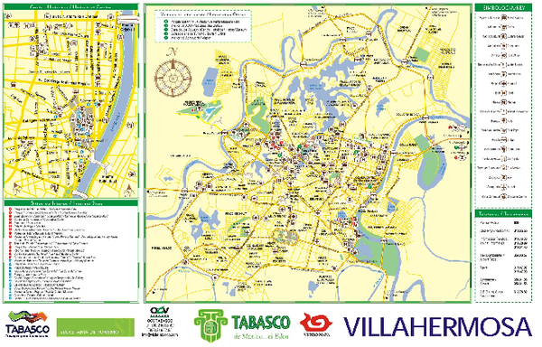 Villahermosa tourist map