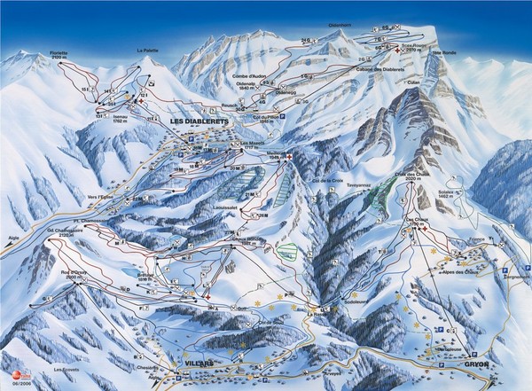 Villars-Gryon Ski Trail Map