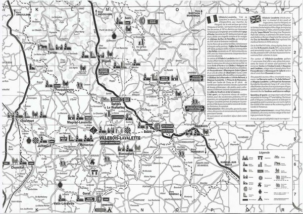 Villebois-Lavalette Tourist Map