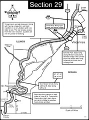 Vincennes, IN/ St. Francisville, IL Wabash River Map