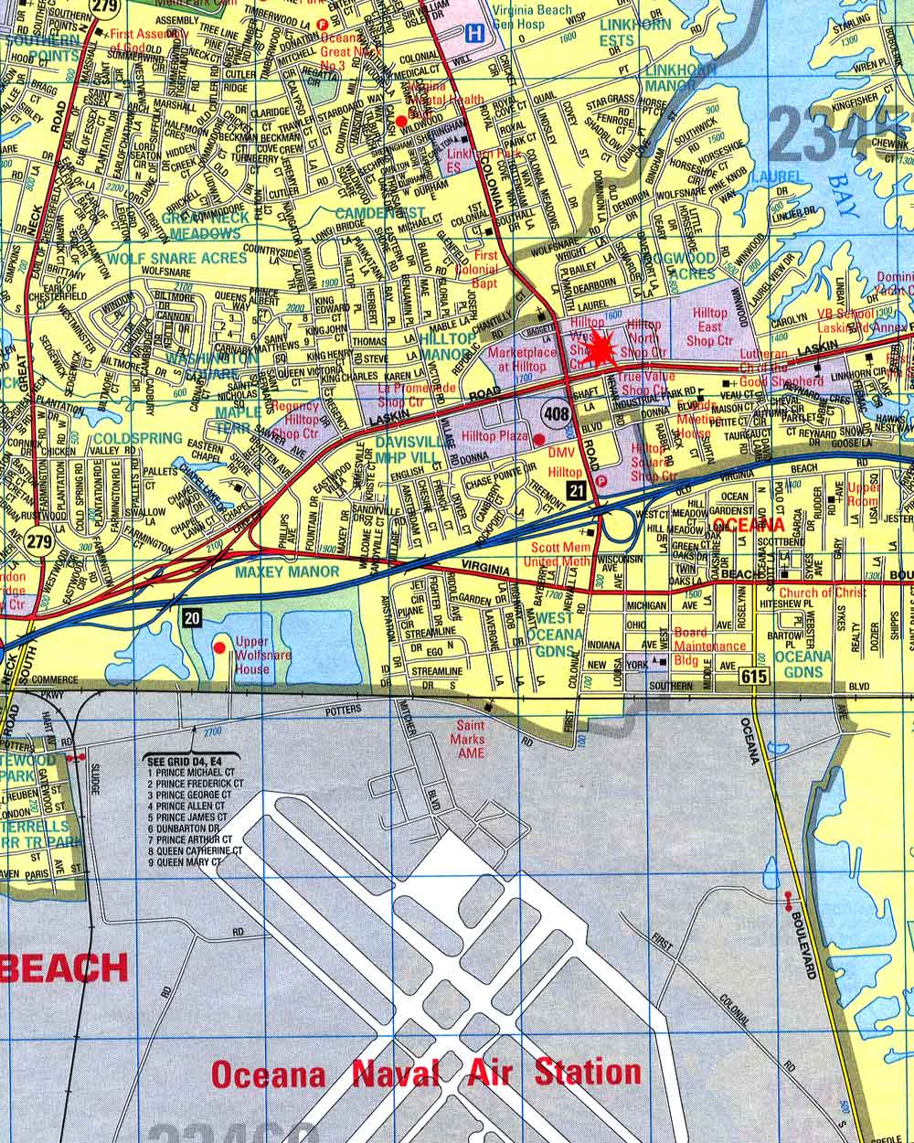 street map of virginia beach va Virginia Beach Virginia City Map Virginia Beach Virginia Mappery street map of virginia beach va