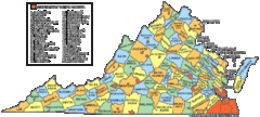 Virginia Counties Map Virginia Counties Map