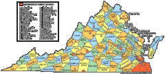 Virginia Counties Map