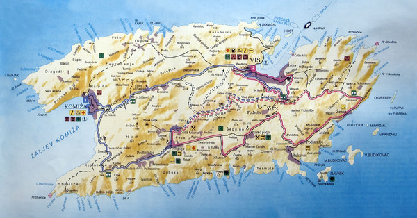 Vis Island Map