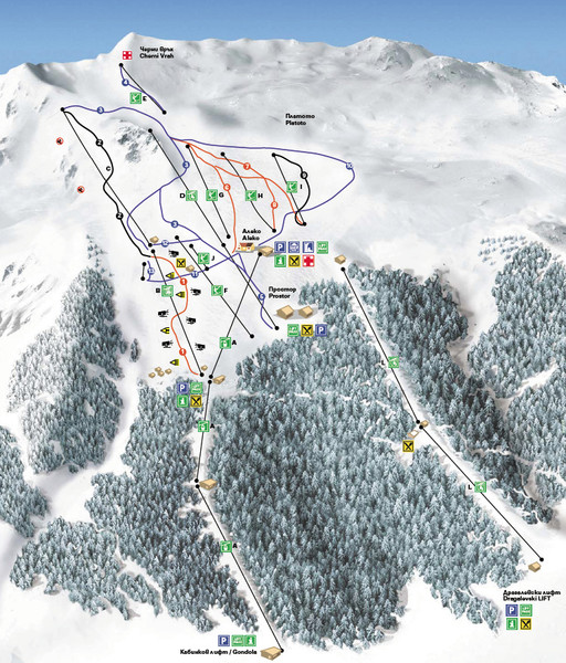 Vitosha Ski map