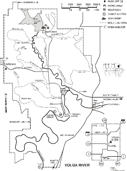 Volga River State Recreation Area Map