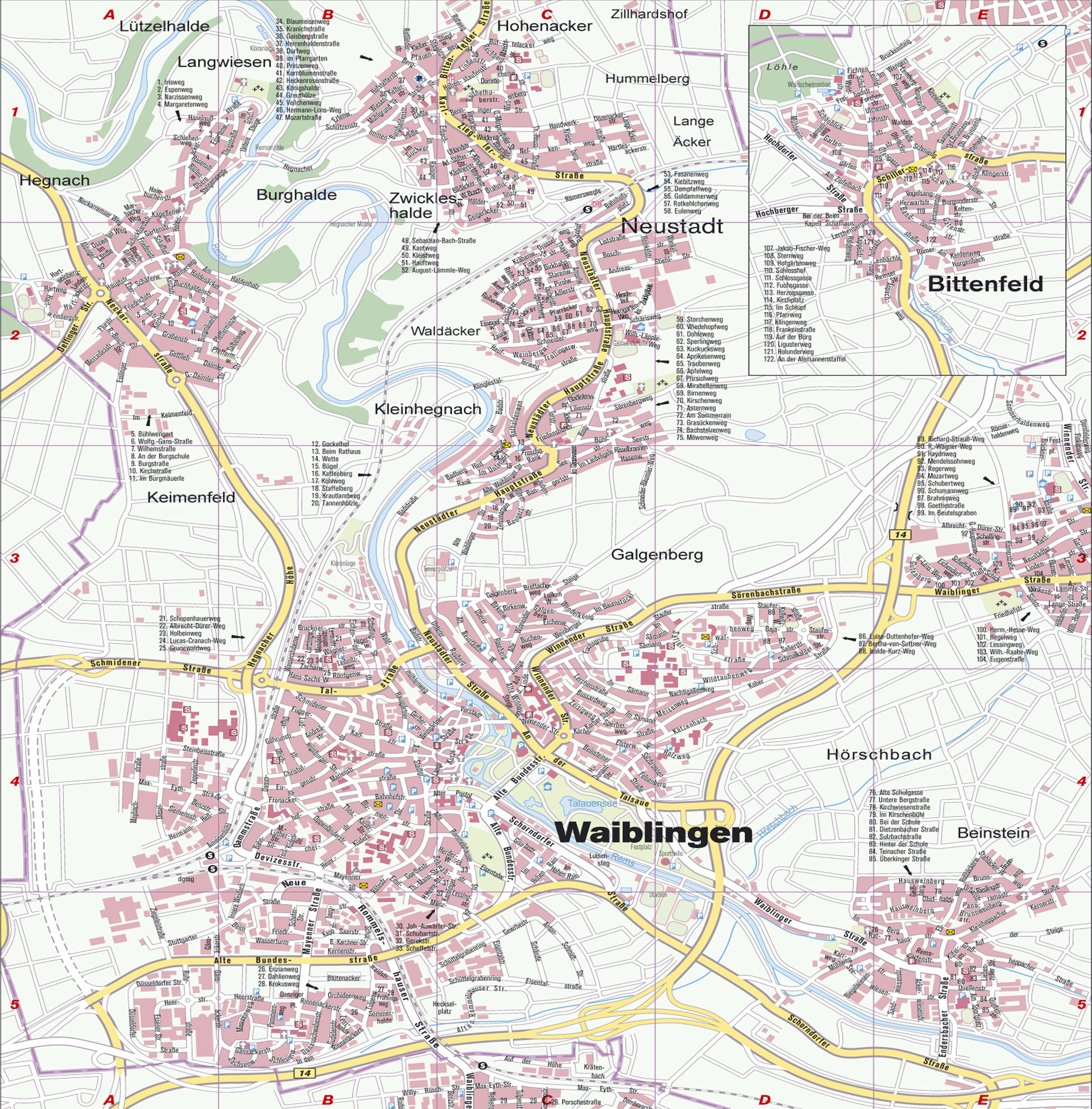 Waiblingen Map - Waiblingen Germany • mappery