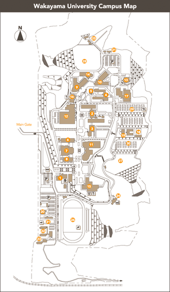 Wakayama University Campus Map
