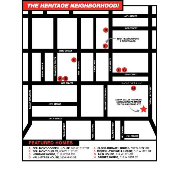 Walking Tour of Historic Austin Map