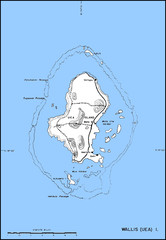 Wallis Topo Map