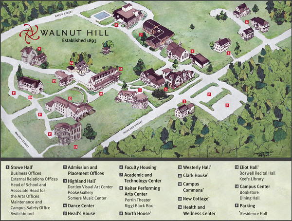 Walnut Hill School Map