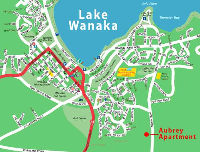 Wanaka Town Map Wanaka New Zealand • mappery