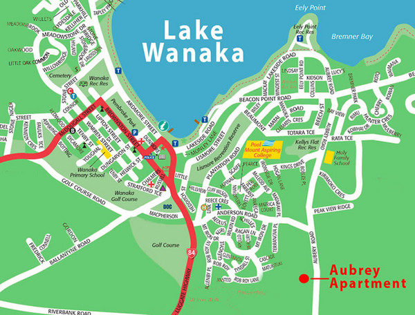 Wanaka Town Map Wanaka New Zealand Mappery