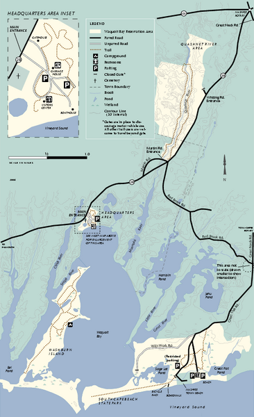 Waquoit Bay National Estuarine Research Preserve trail map