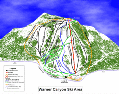 Warner Canyon Ski Trail Map